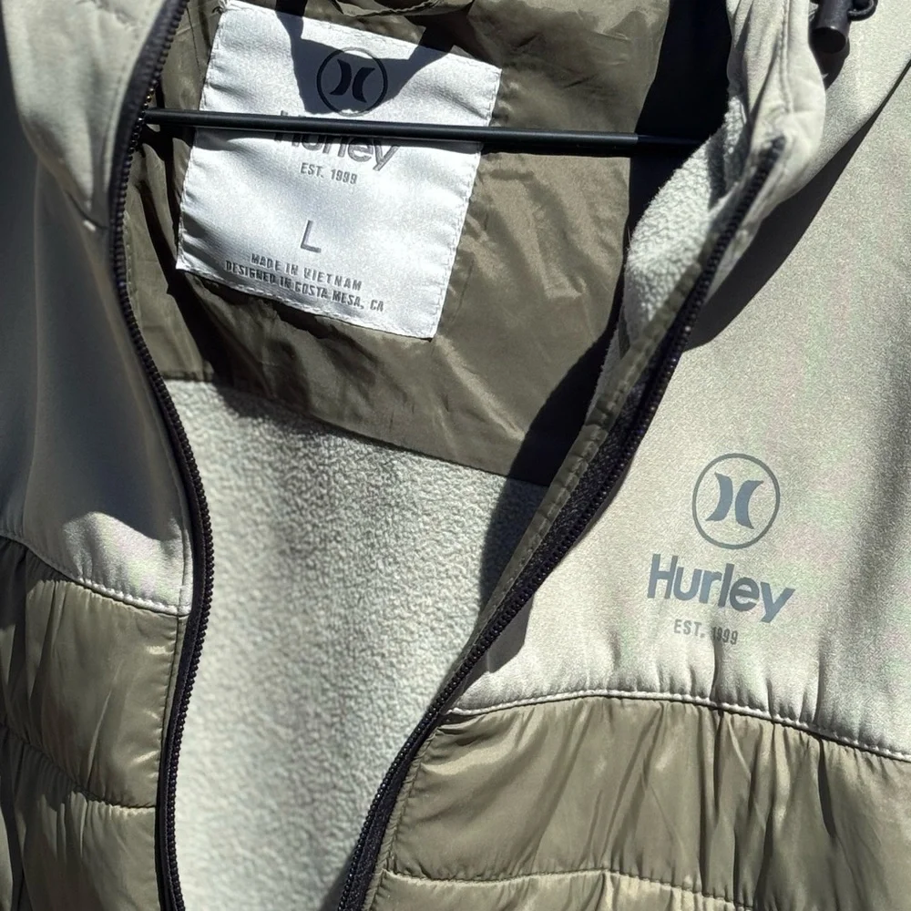Hurley Green and Gray Hooded Jacket - Picture 6 of 16